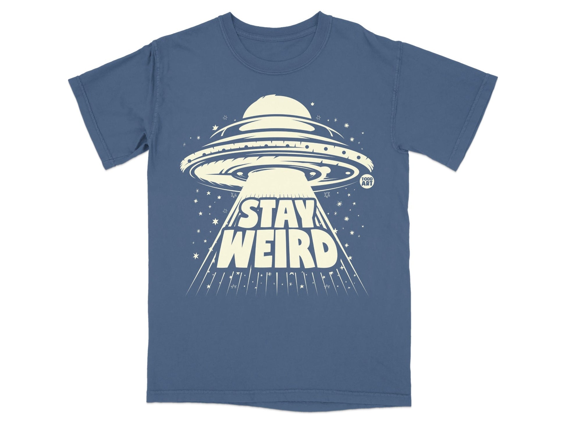 Stay Weird UFO Graphic T-shirt for Sci-Fi Fans
