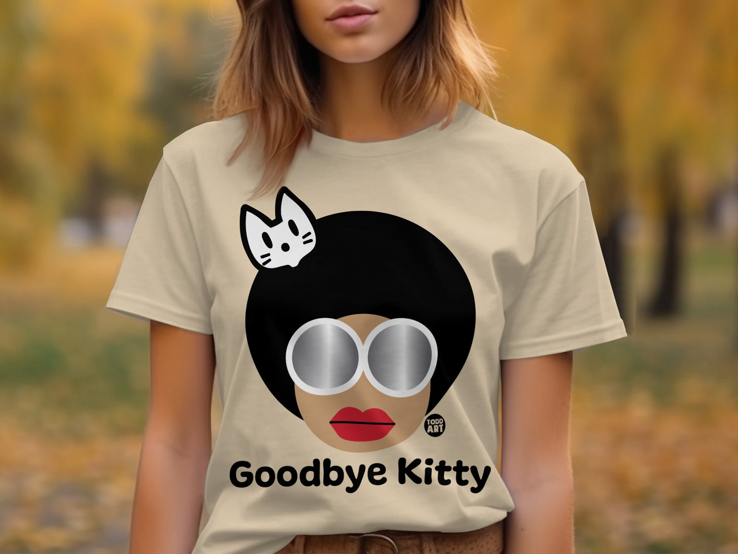 Fashionable Goodbye Kitty Graphic Tee Shirt