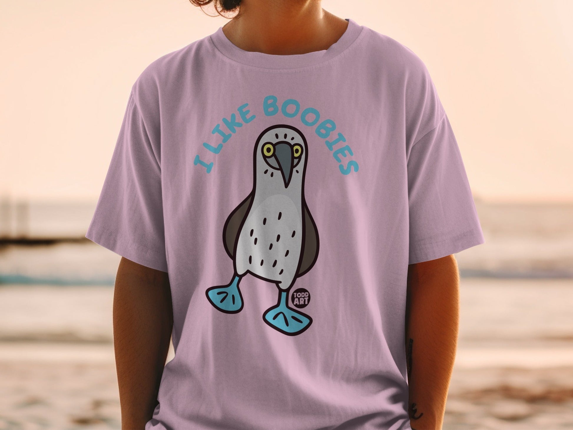 I Like Boobies Todd Art Graphic Unisex T-Shirt