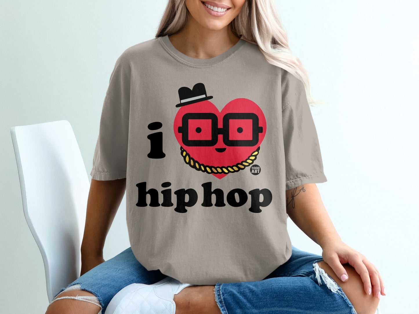I Heart Hip Hop Graphic T-Shirt for Casual Style