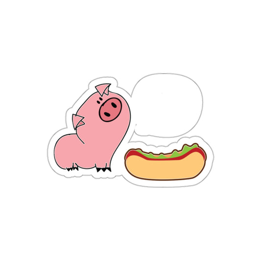 Pig and Hotdog Frank is That You Funny Cartoon sticker