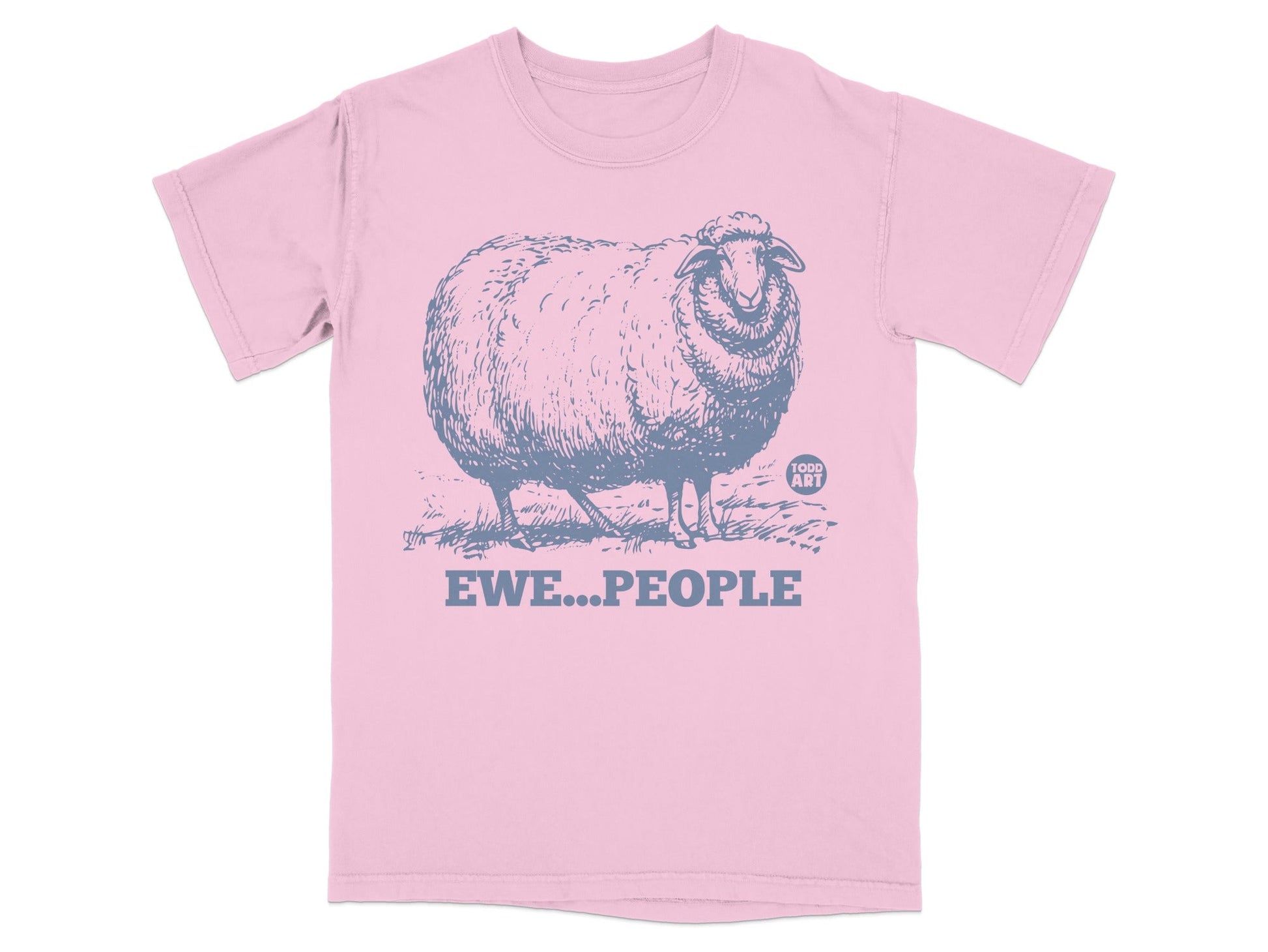 Ewe People Graphic Design Pink T-shirt