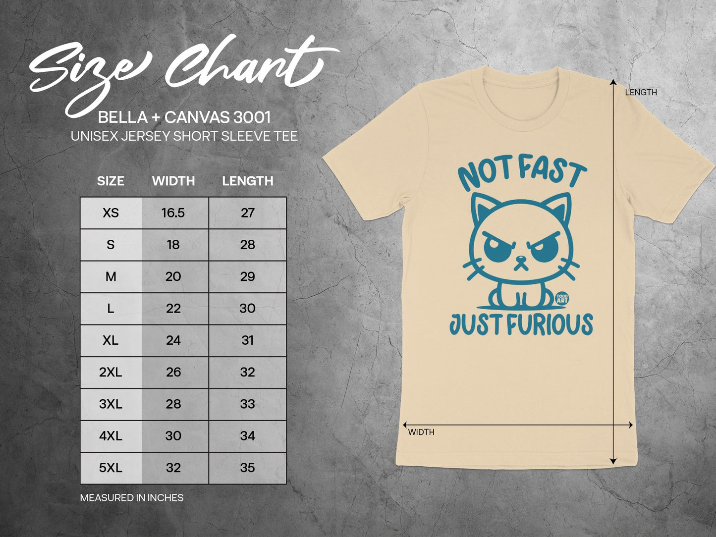 NOT FAST JUST FURIOUS UNISEX JERSEY SHORT SLEEVE TEE