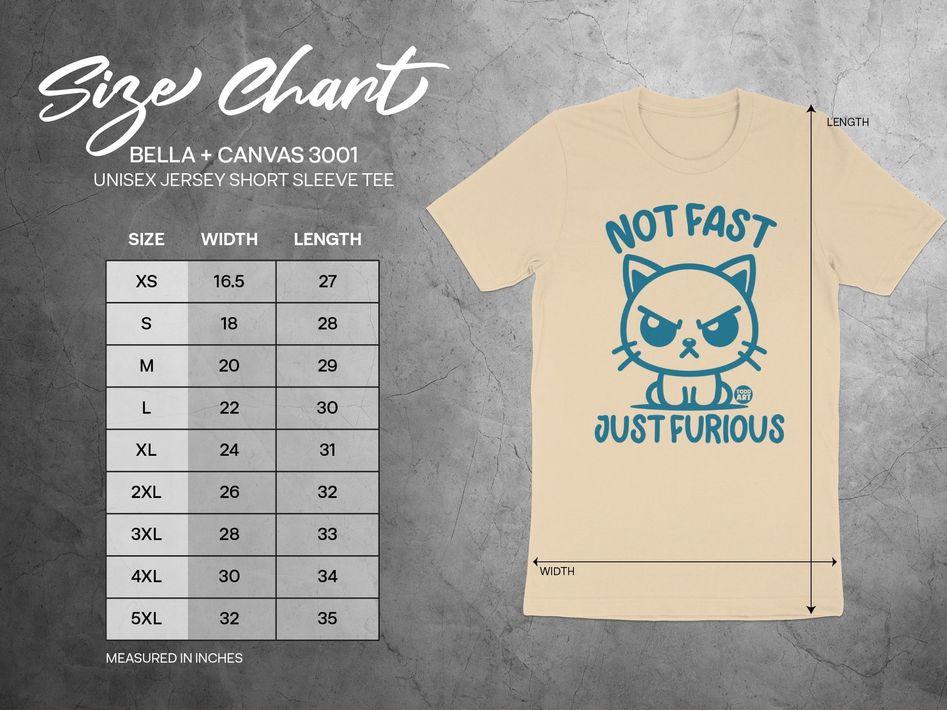 NOT FAST JUST FURIOUS UNISEX JERSEY SHORT SLEEVE TEE