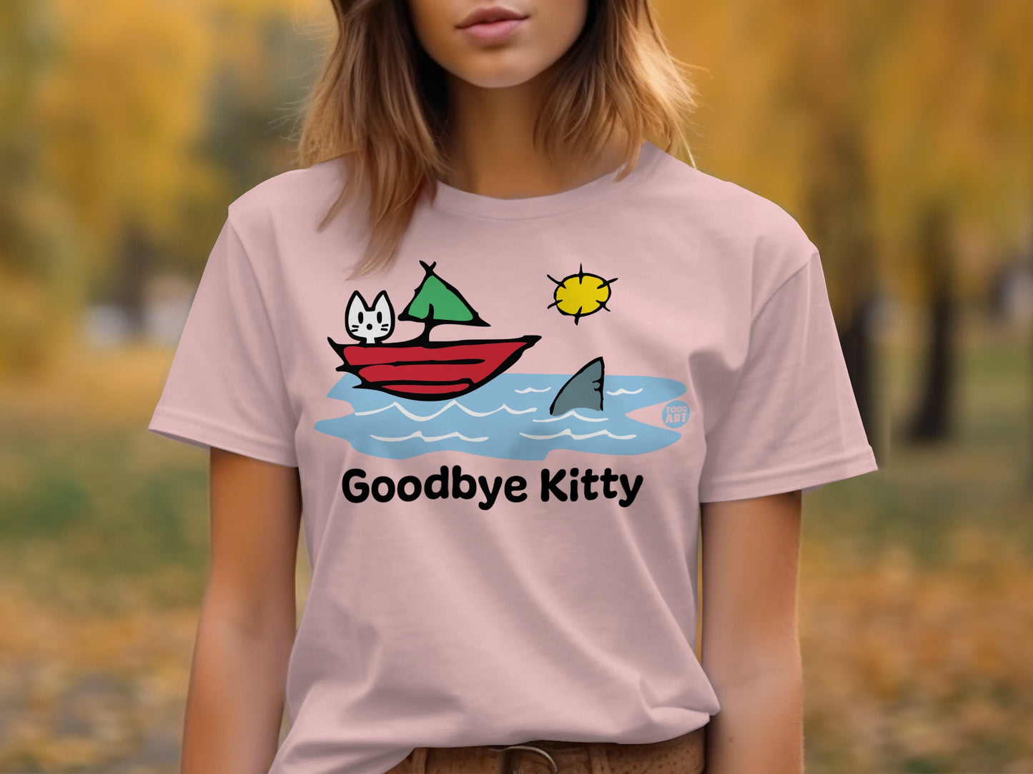 Cute Goodbye Kitty Graphic Tee Fun Fashion Statement
