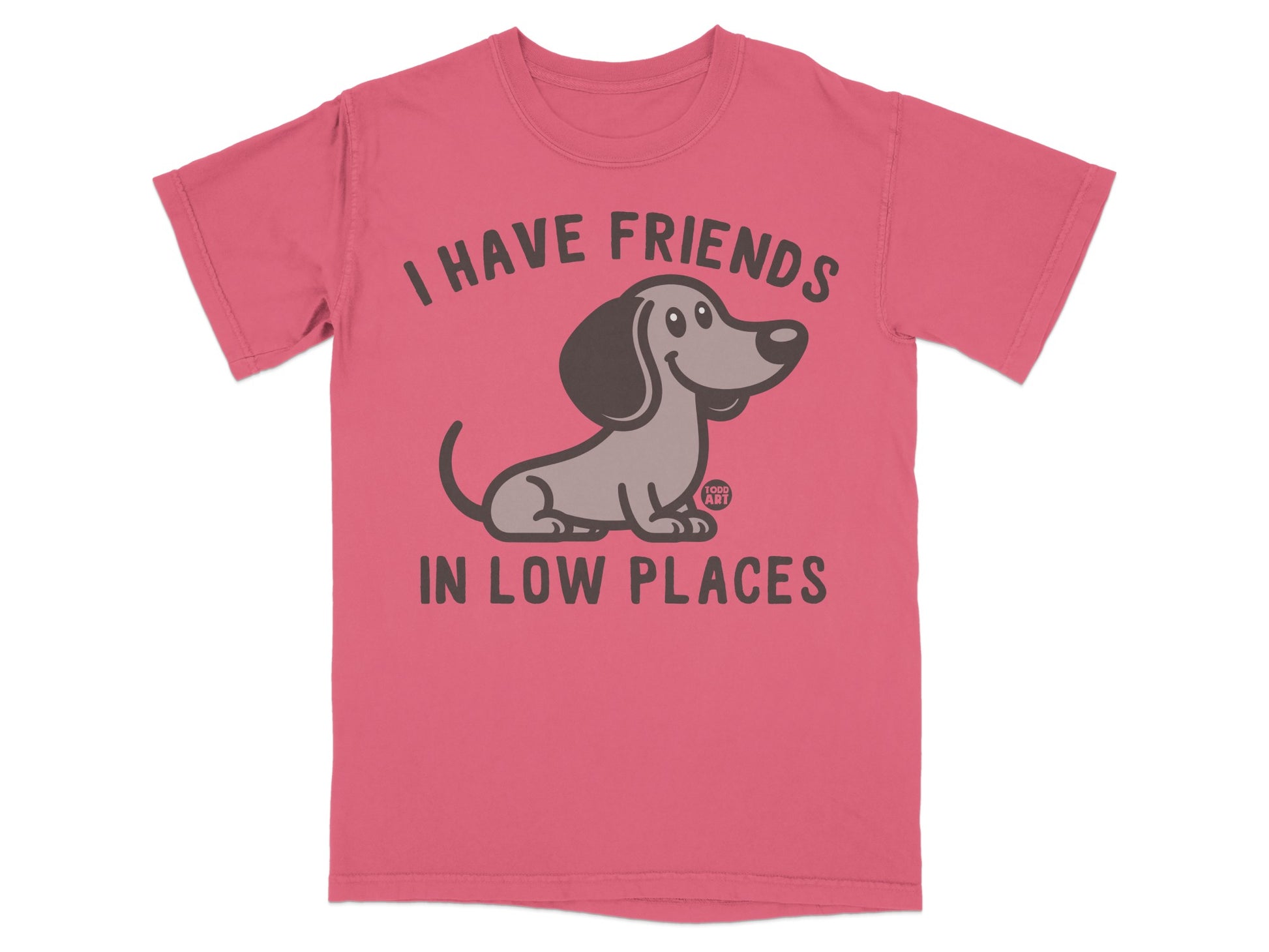 I Have Friends In Low Places Funny Dog Graphic T-Shirt