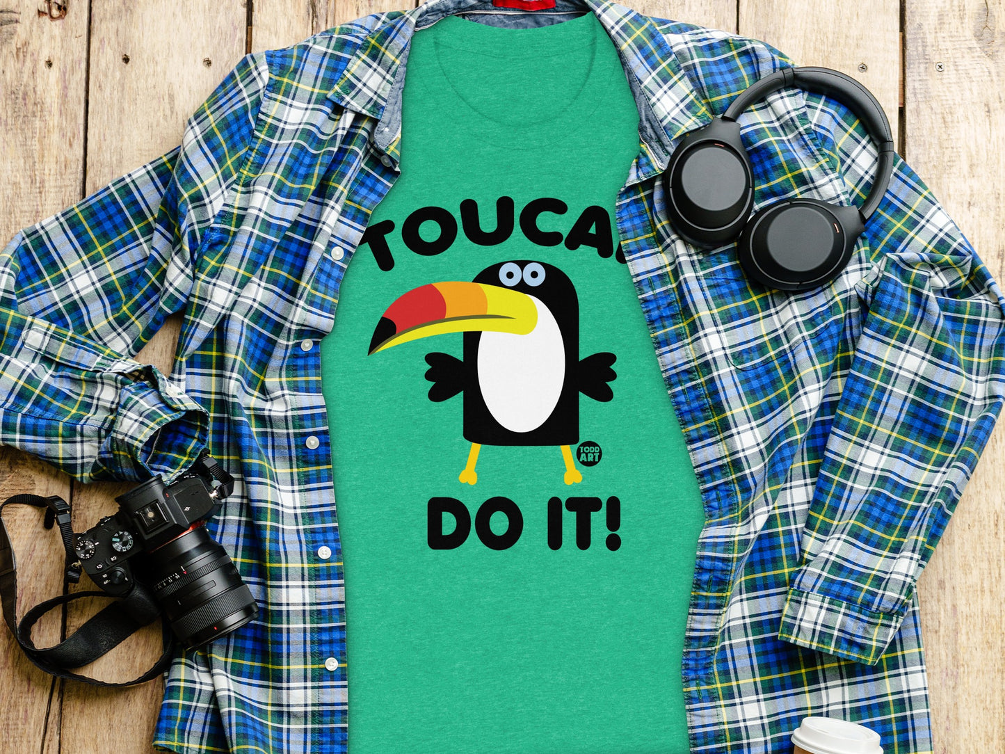 TOUCAN DO IT Green Shirt Creative Design Tee