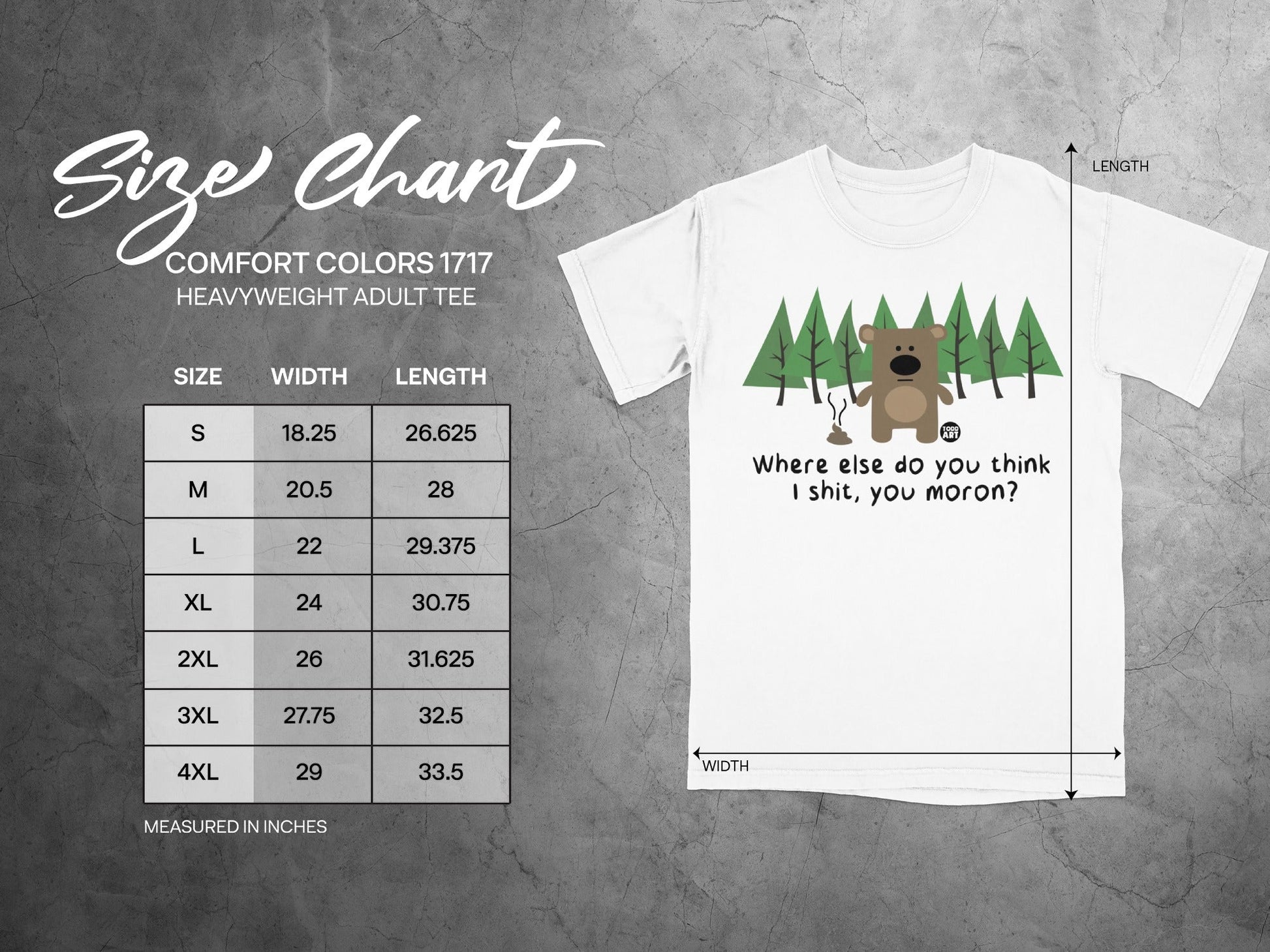Funny Bear in Forest Tee with Humorous Saying Shirt