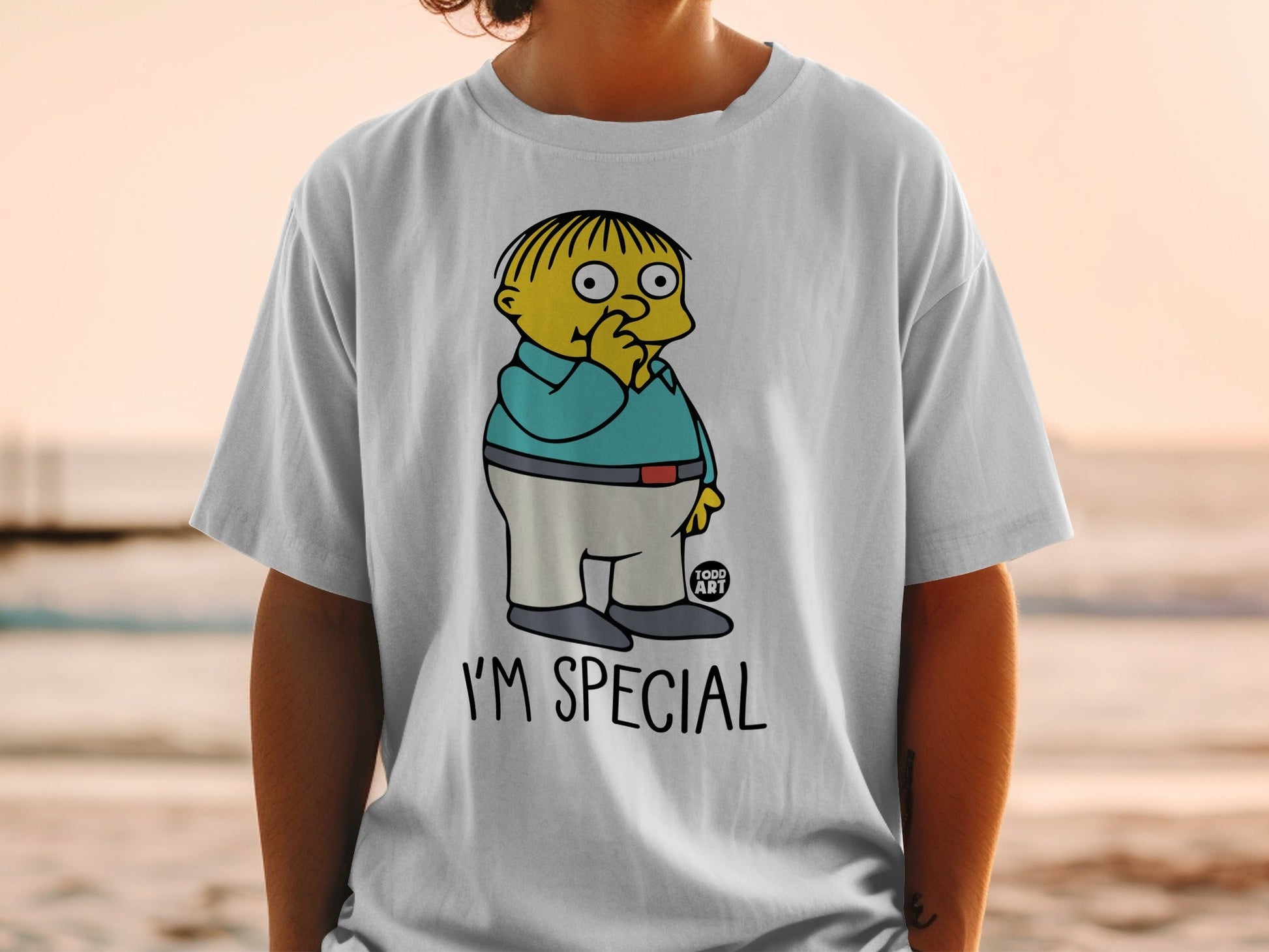 Ralph Wiggum from The Simpsons t-shirt with "I'm Special" text.