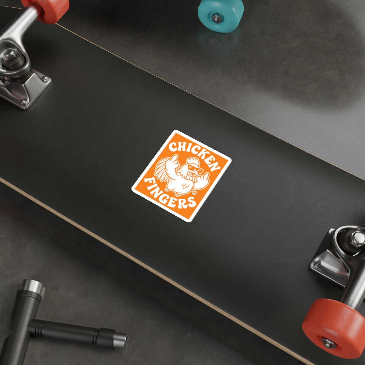 Chicken Fingers Sticker for Skateboards and Laptops