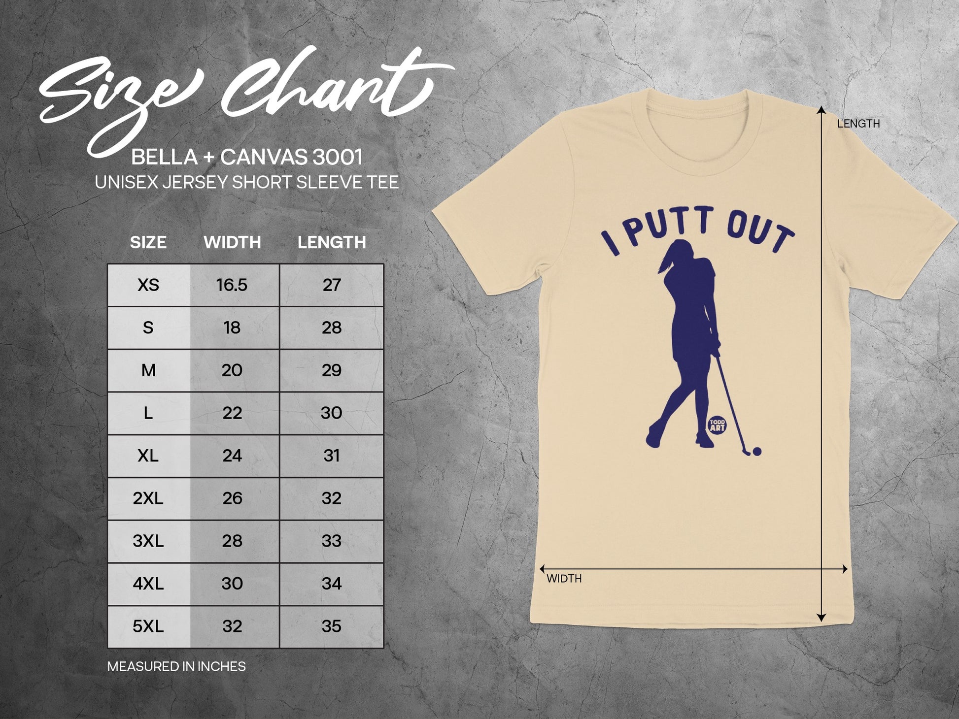 I Putt Out Golf Silhouette Unisex Jersey Tee