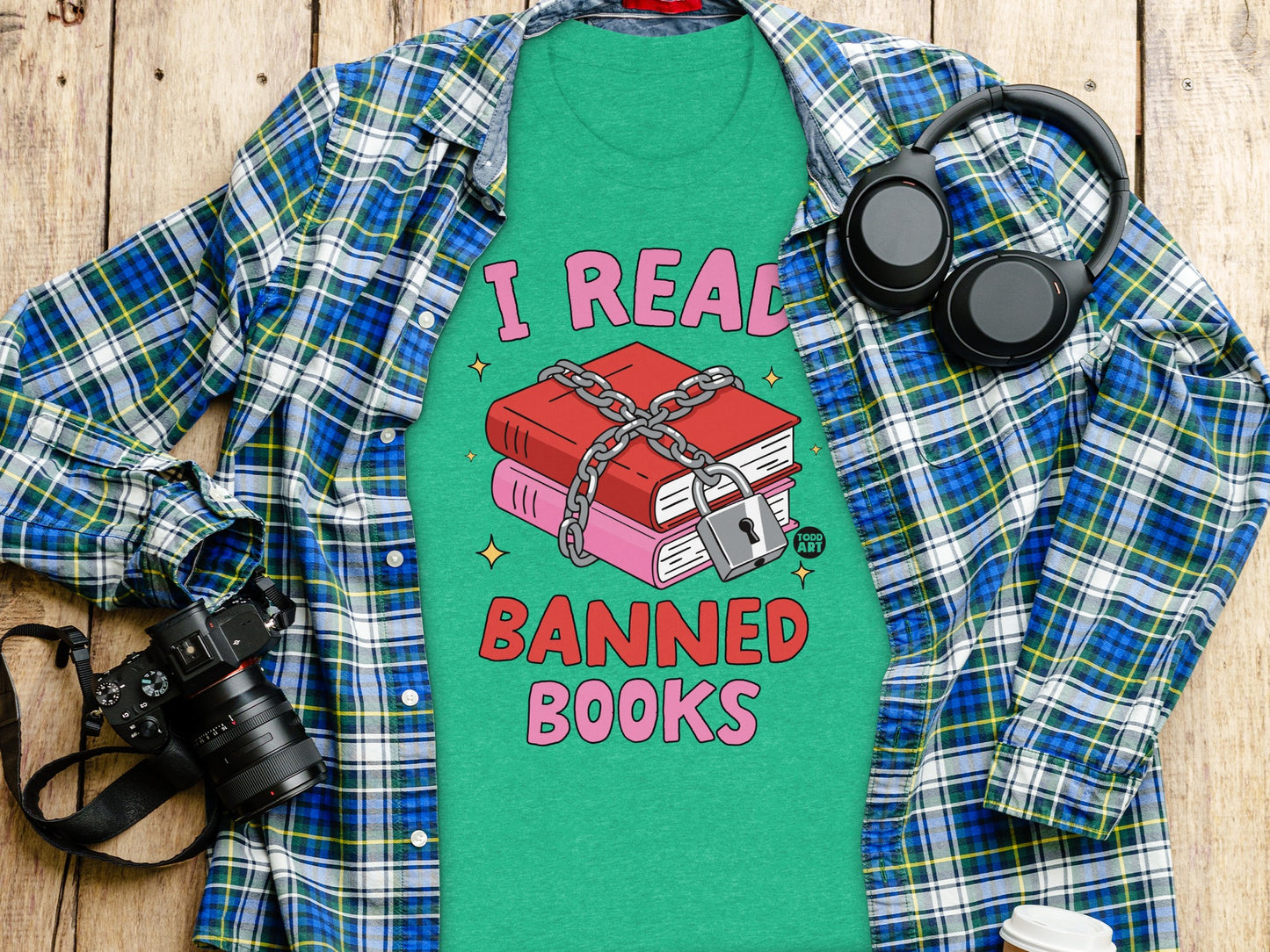 I Read Banned Books Graphic Tee for Book Lovers
