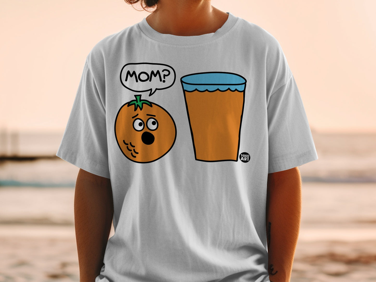 Funny Orange MOM? Juice Cartoon Food Art product type
