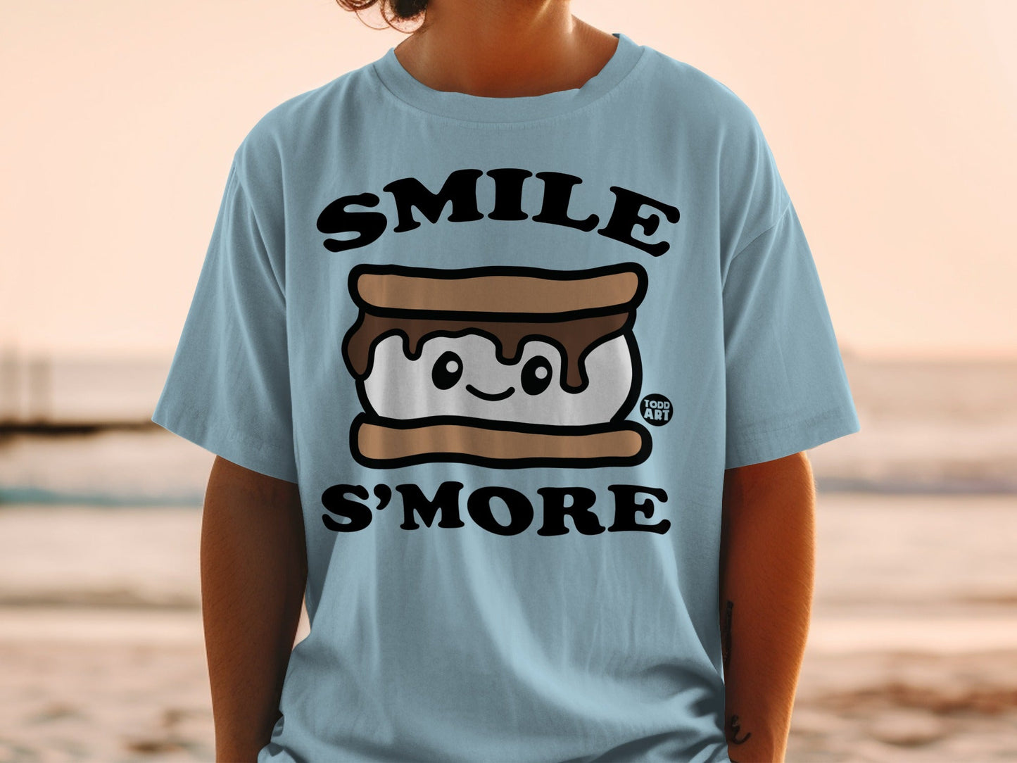 Smile S'more Cute Marshmallow Graphic T-shirt