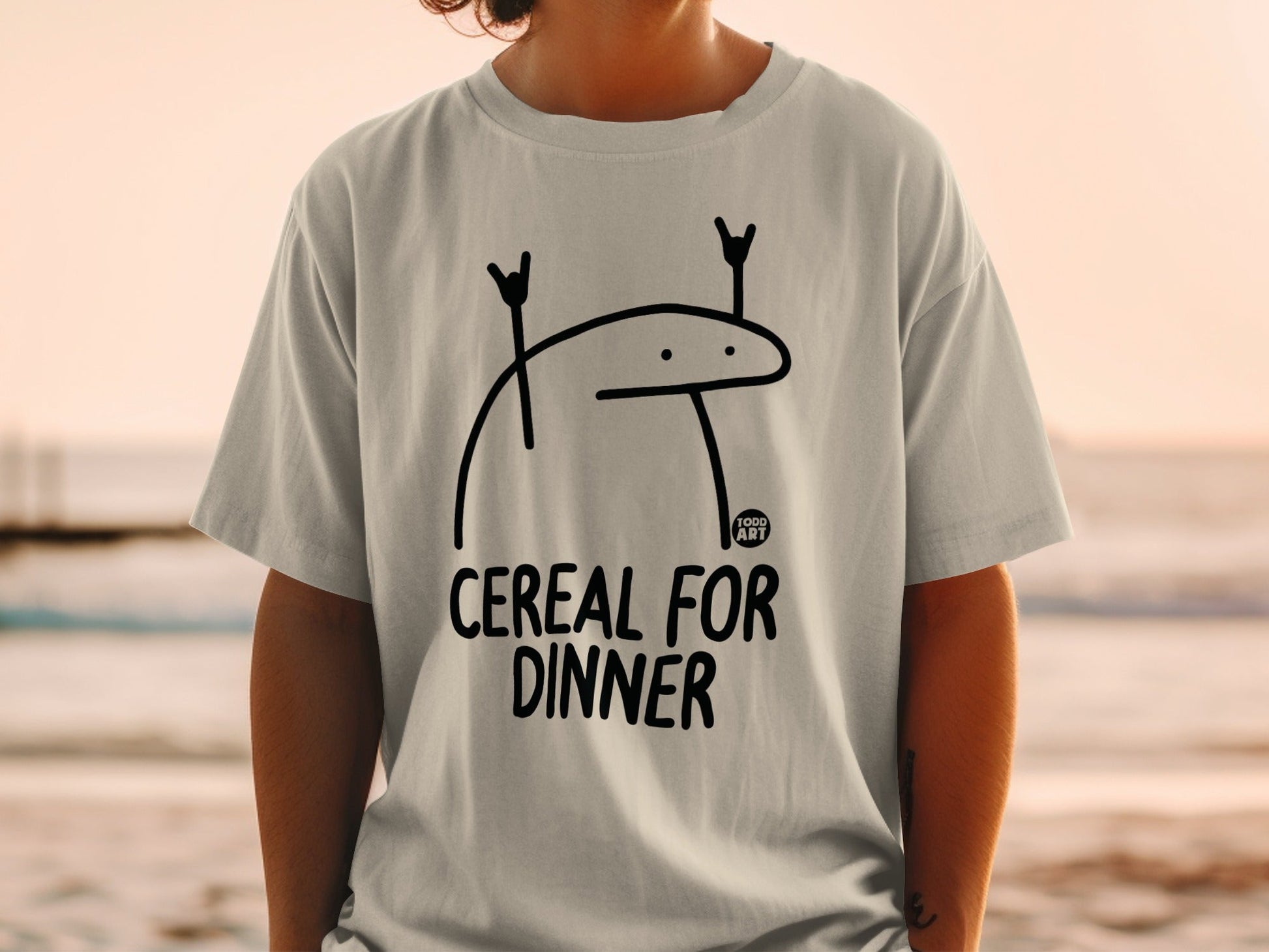 Cereal For Dinner Casual Relaxed Fit Graphic T-Shirt