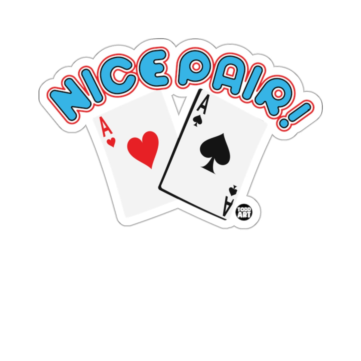 NICE PAIR! Todd Art Aces Hearts Spades Design 