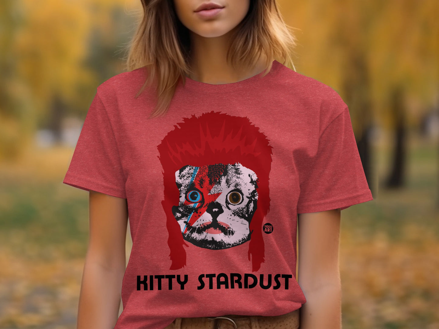Kitty Stardust Graphic Tee with Unique Cat Illustration