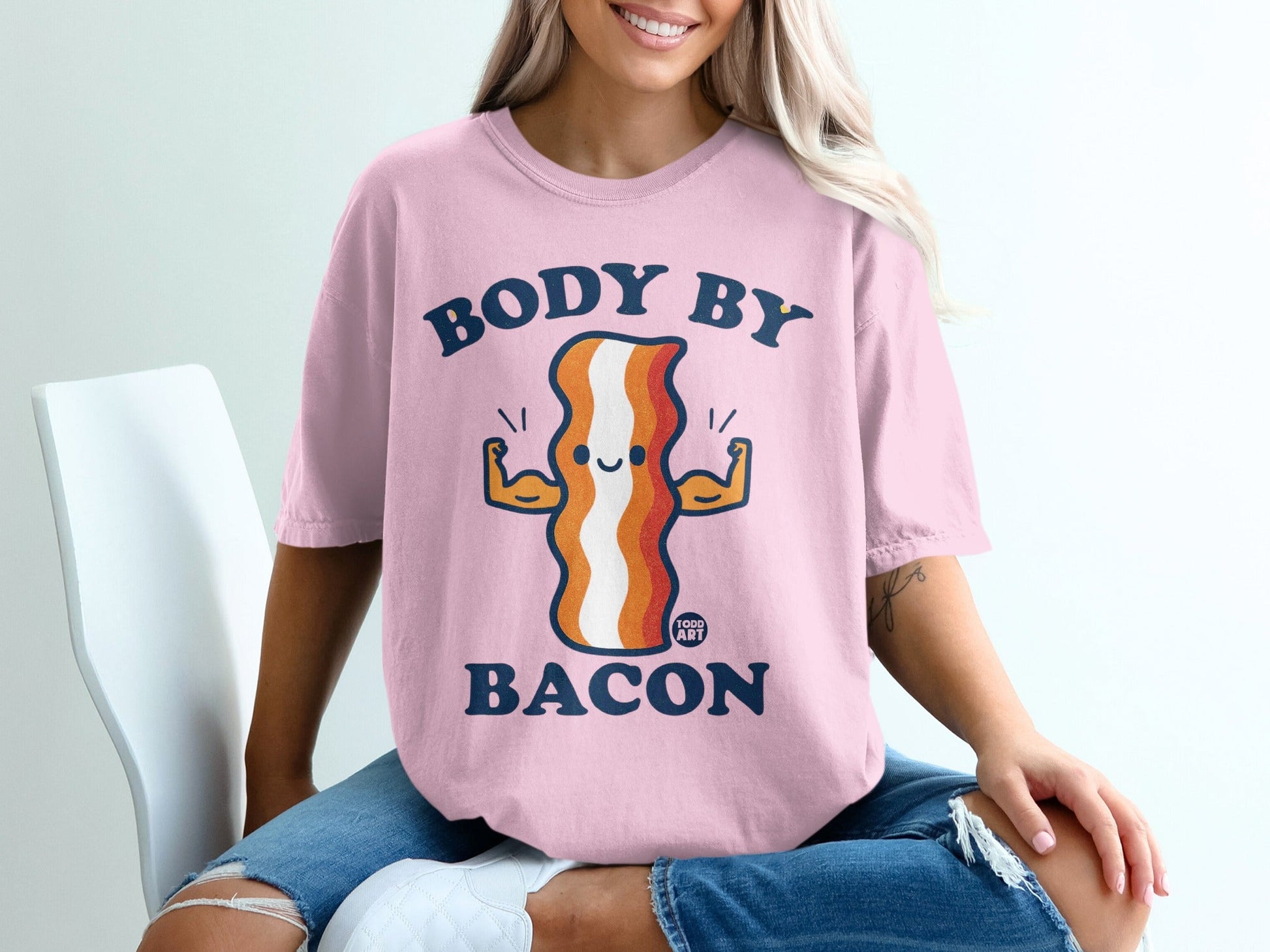Body by Bacon Graphic T-Shirt for Bacon Lovers