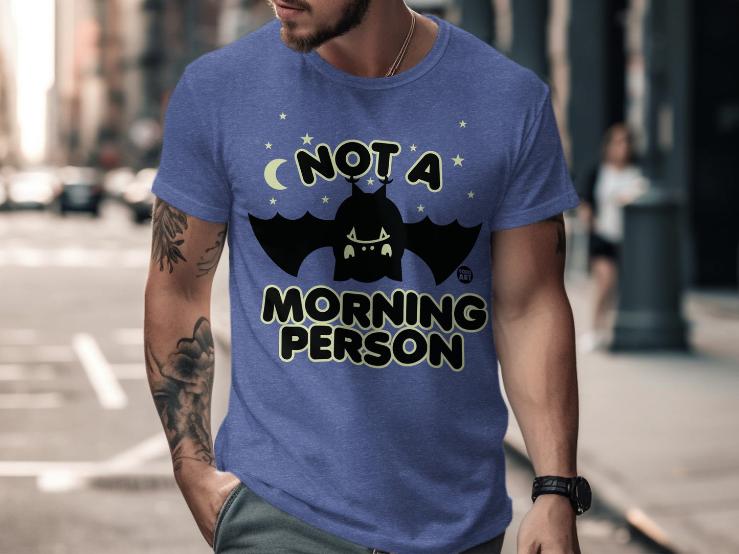 Not A Morning Person Bat Graphic Tee Shirt