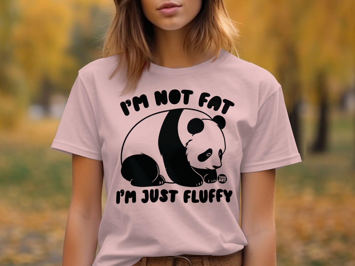 I'm Not Fat I'm Just Fluffy Cute Panda T-Shirt