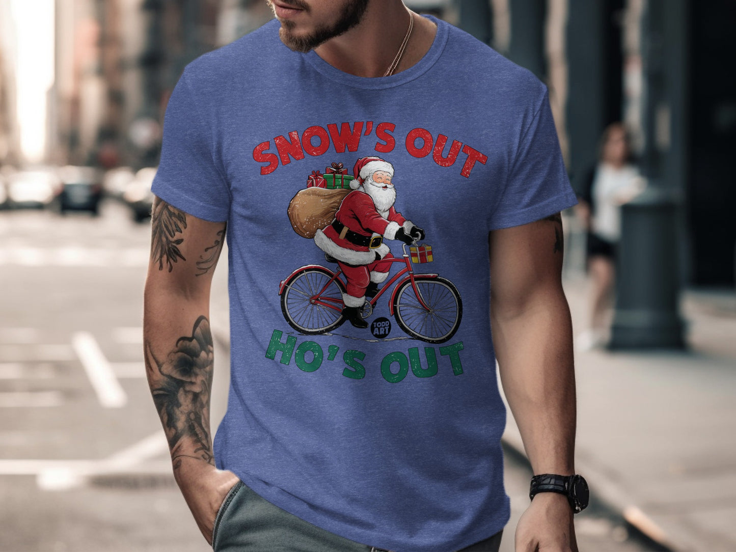 Snow's Out Ho's Out Santa Riding Bike Graphic product