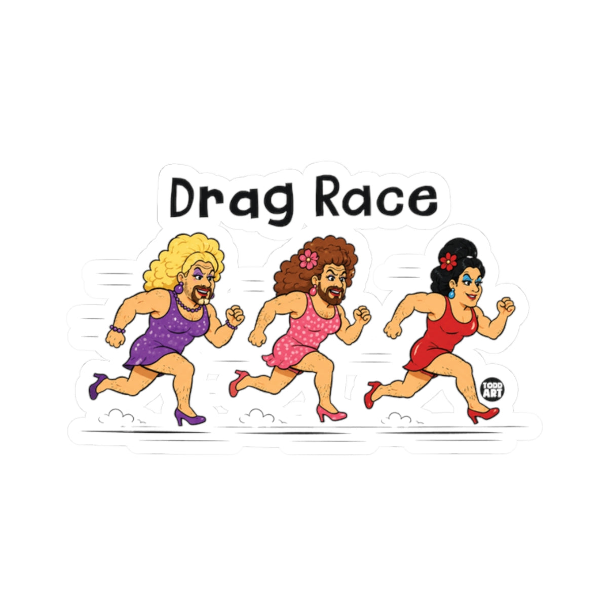 Drag RaceTodd Art Sticker