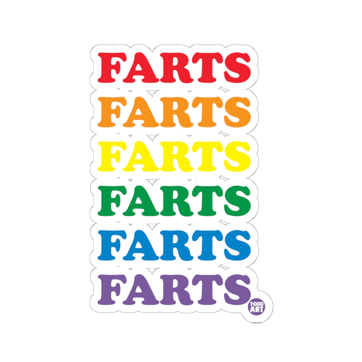 Farts Todd Art Sticker