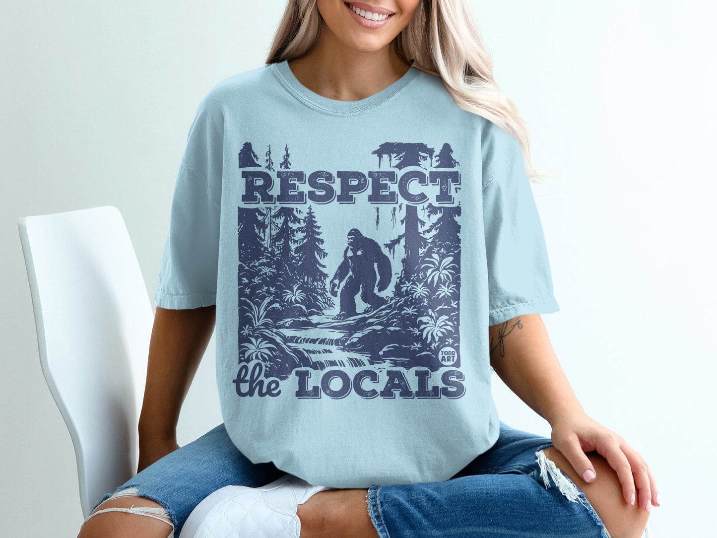 Respect the Locals Bigfoot Graphic T-Shirt