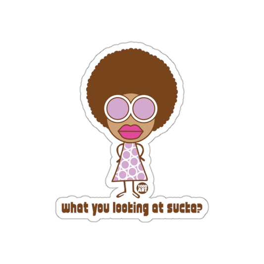 What You Looking At Sucka Cartoon Character Sticker