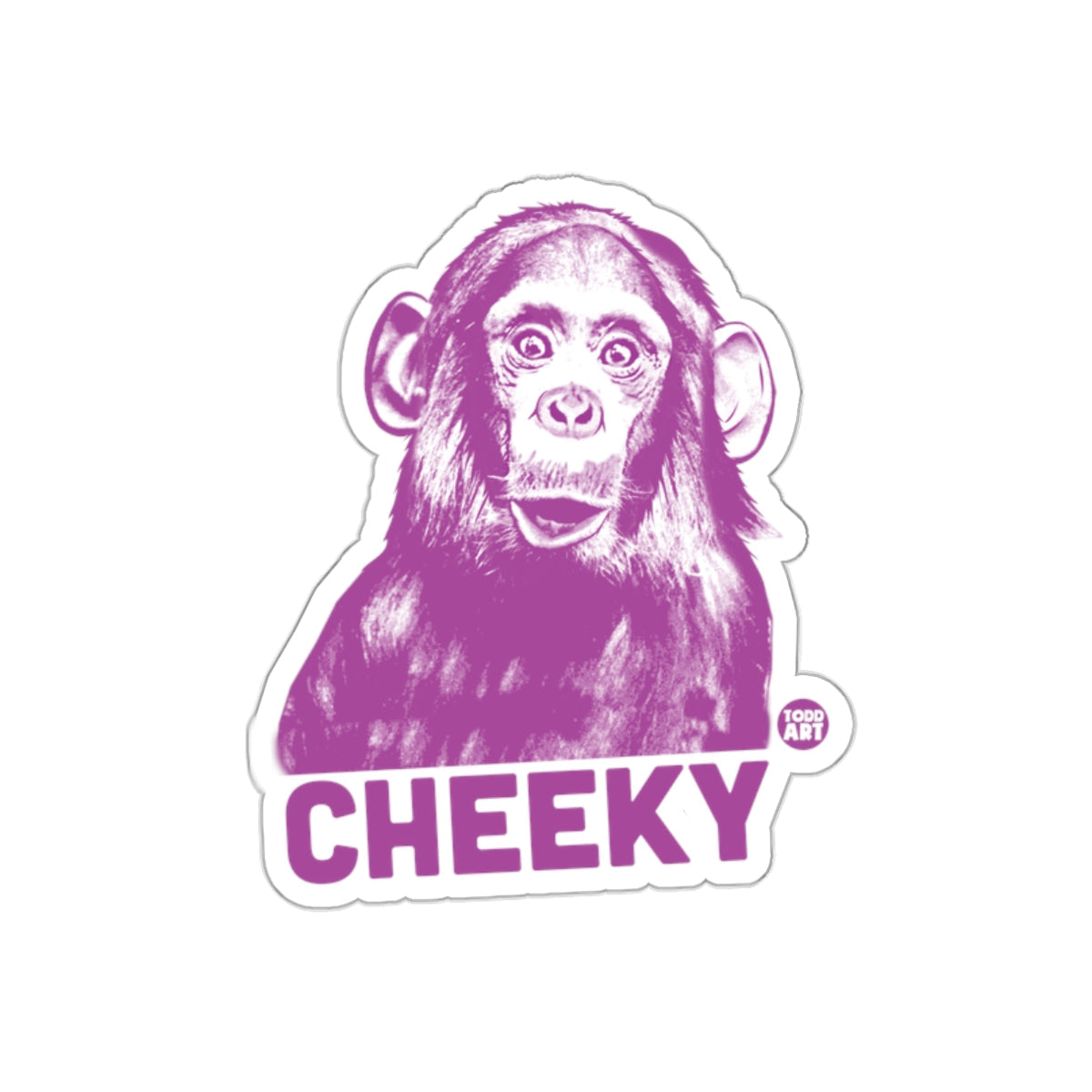 Cheeky Monkey Sticker with Fun Expression Design
