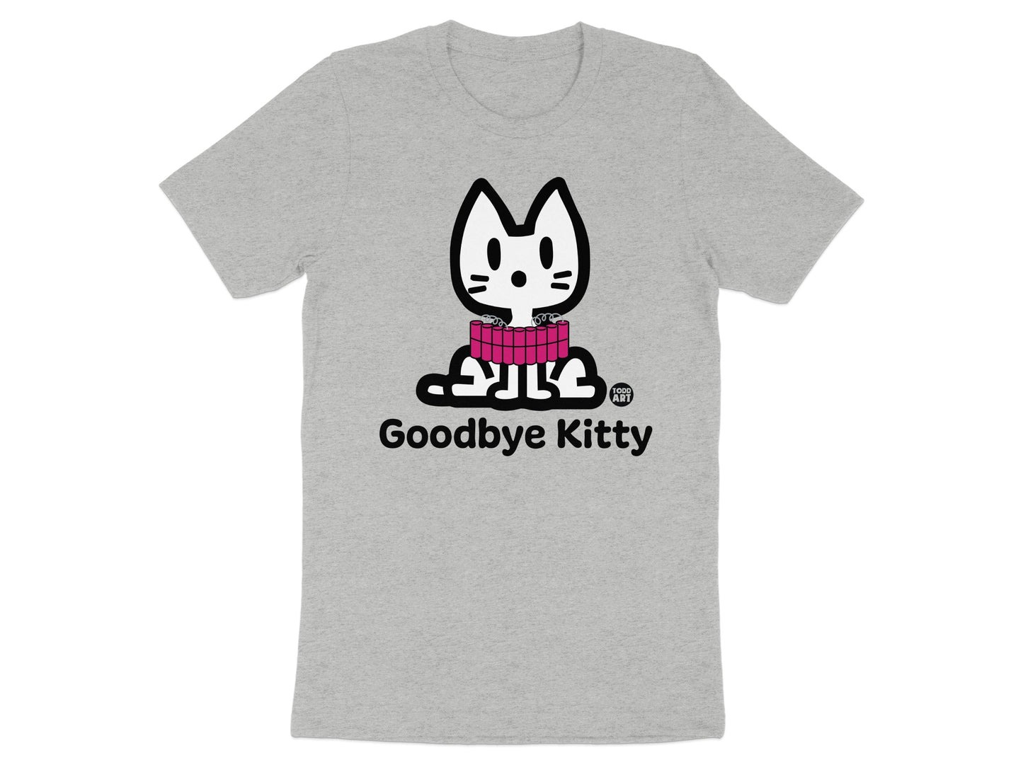 Goodbye Kitty Graphic T-Shirt Fun Casual Shirt