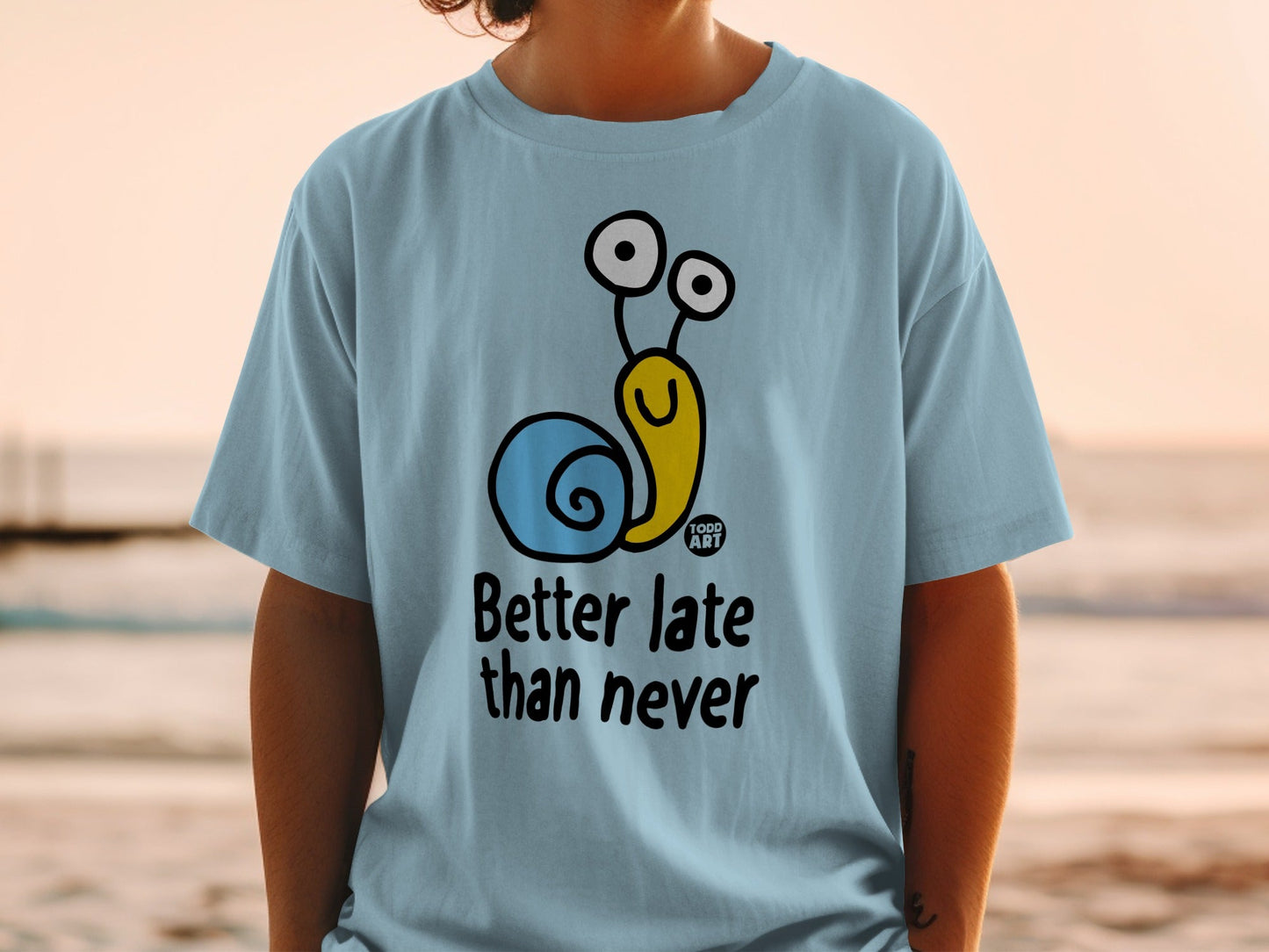 Better Late Than Never Cute Cartoon Snail Shirt
