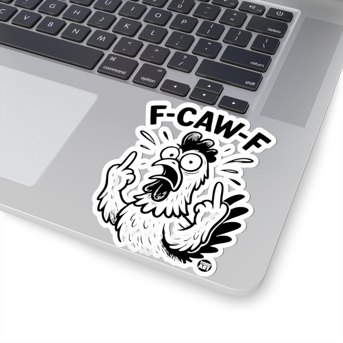 Startled RoosterTodd Art Sticker