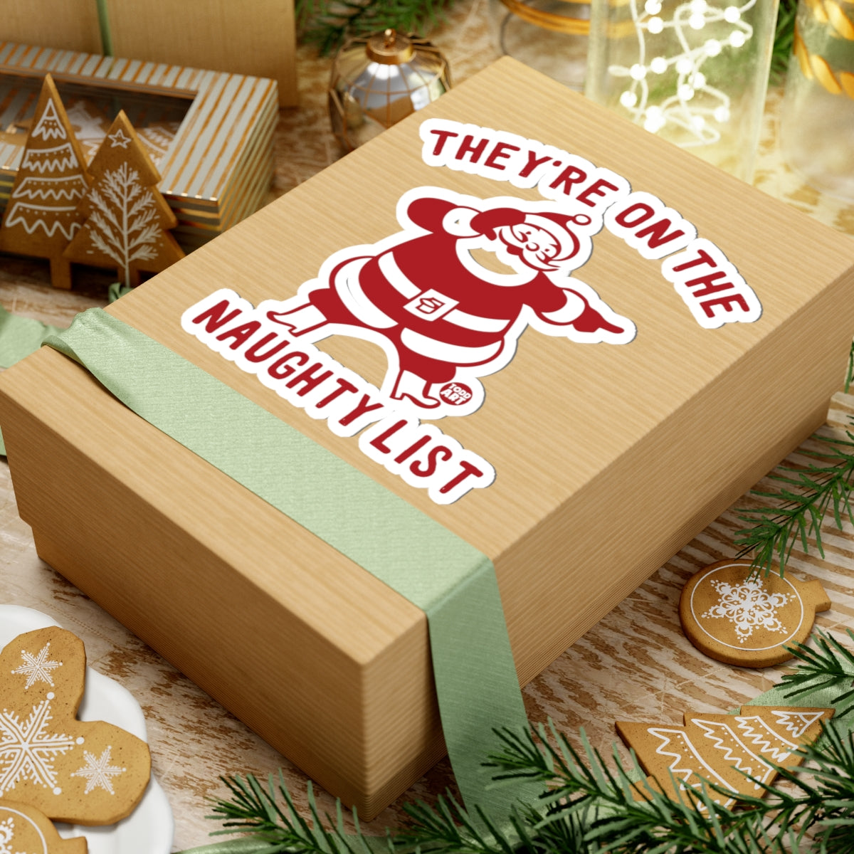 They're On The Naughty List Todd Art Sticker