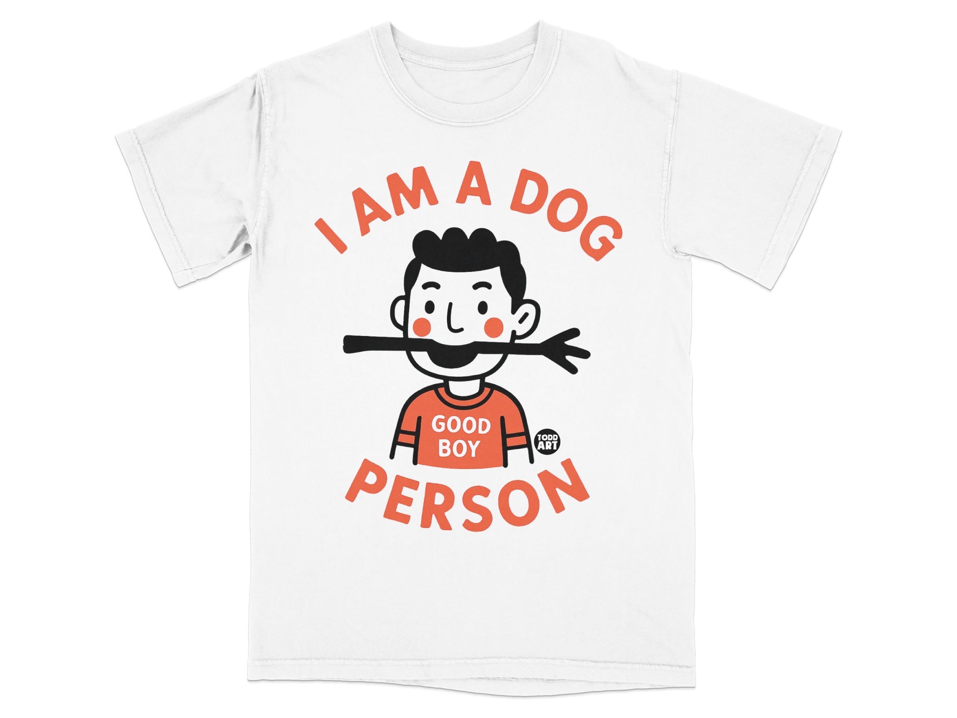 I Am A Dog Person Good Boy Cartoon T-Shirt