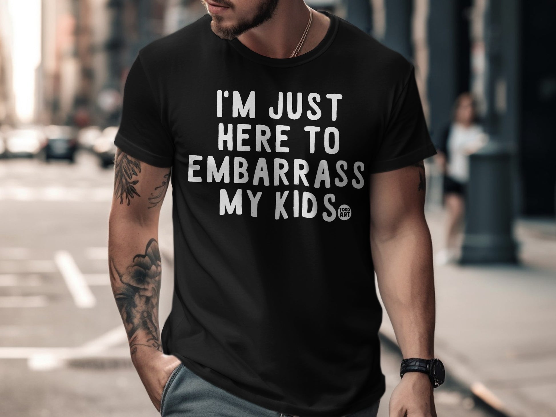 I'm Just Here to Embarrass My Kids T-shirt