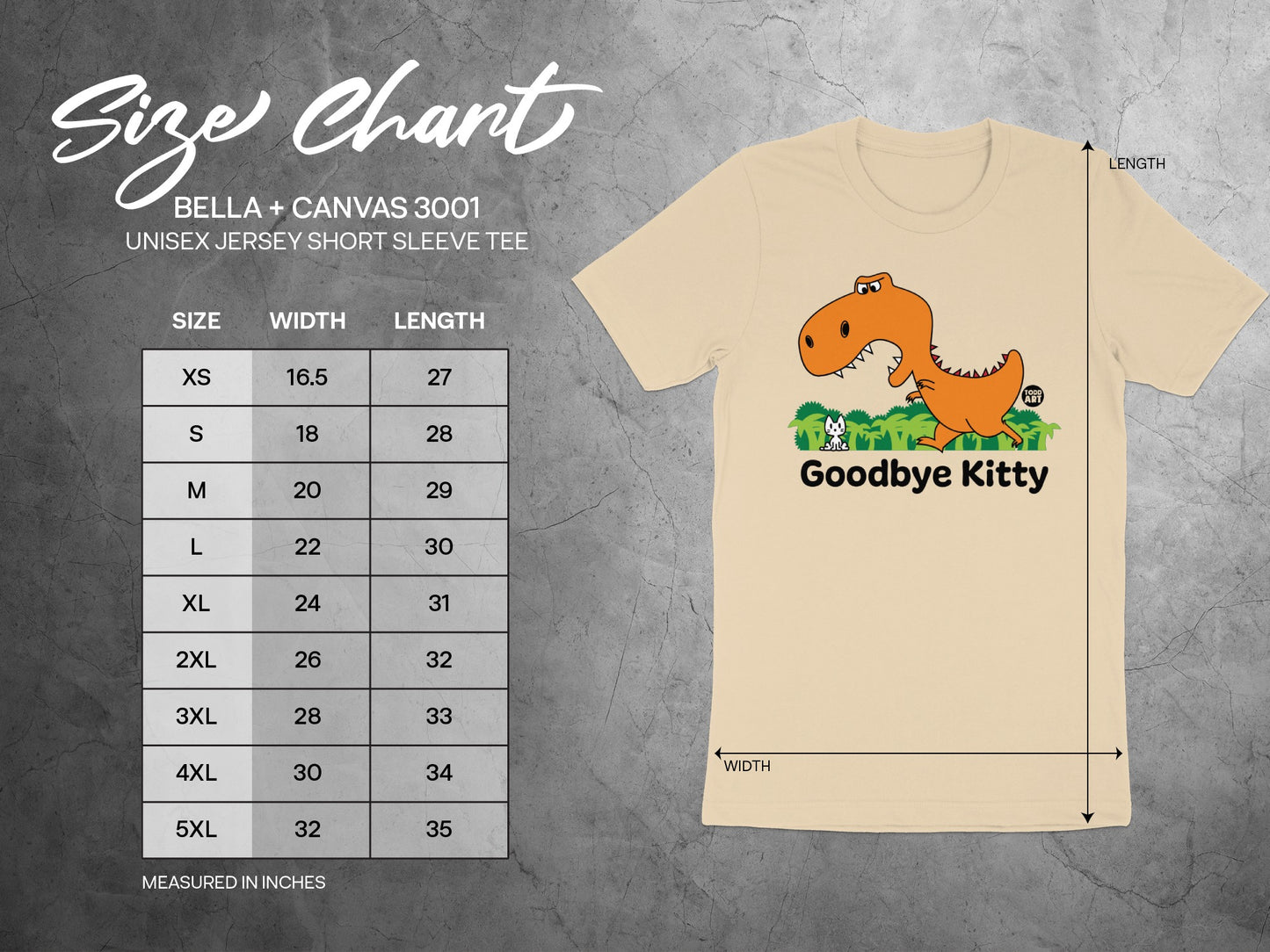 Goodbye Kitty Dinosaur Graphic Short Sleeve Tee