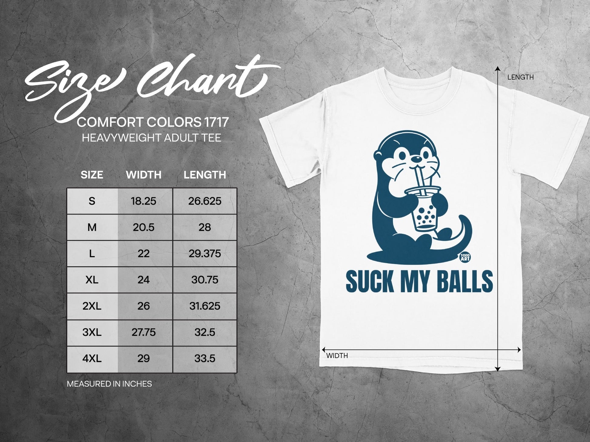 Suck My Balls Otter with Bubble Tea Heavyweight Tee