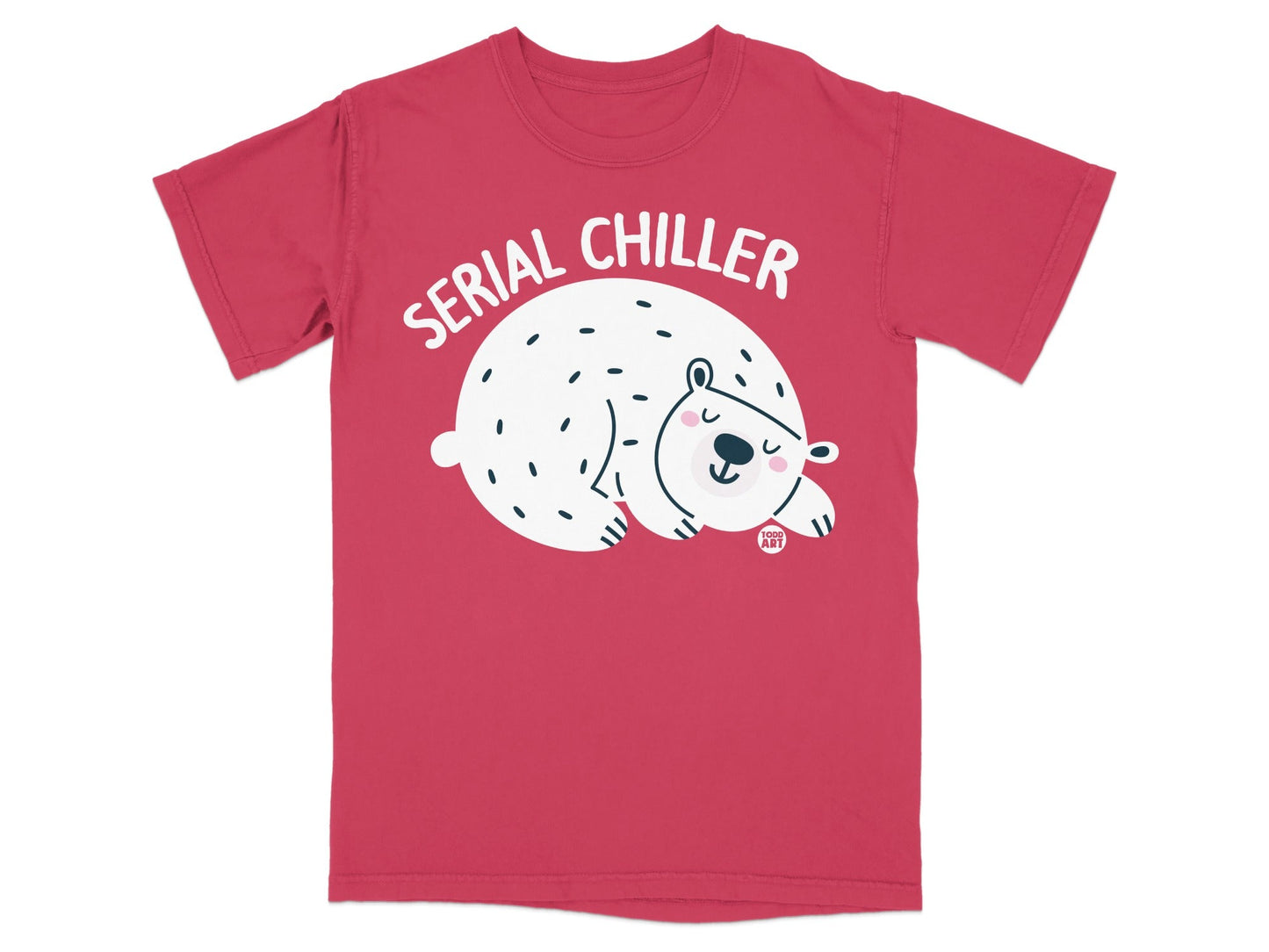 Serial Chiller Cute Sleeping Bear Graphic T-Shirt