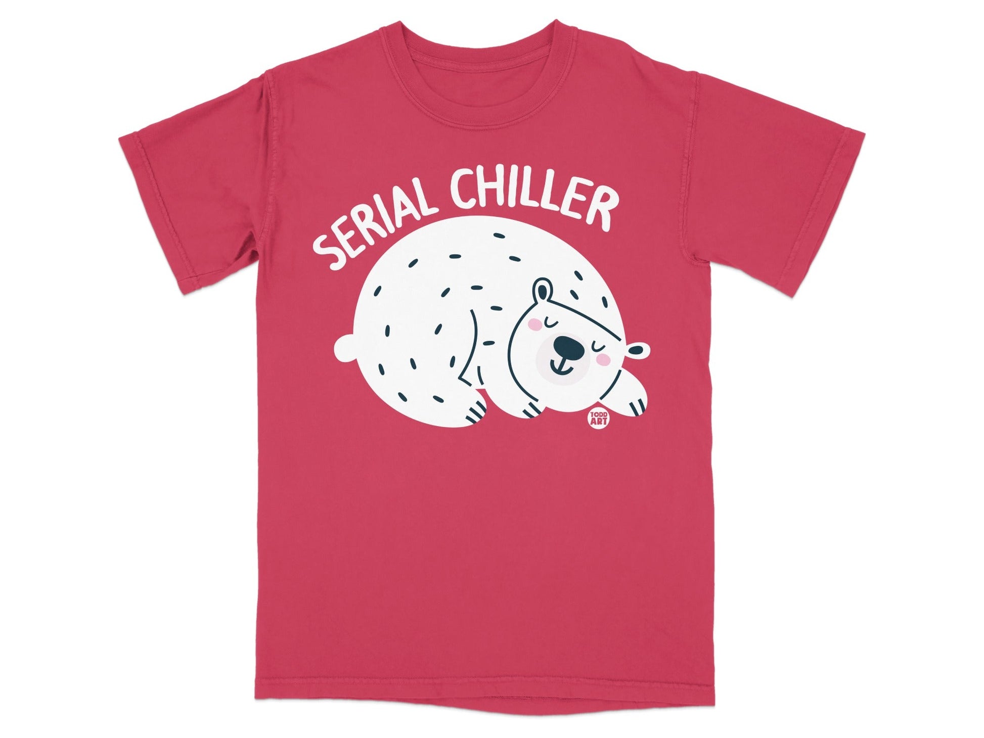Serial Chiller Cute Sleeping Bear Graphic T-Shirt
