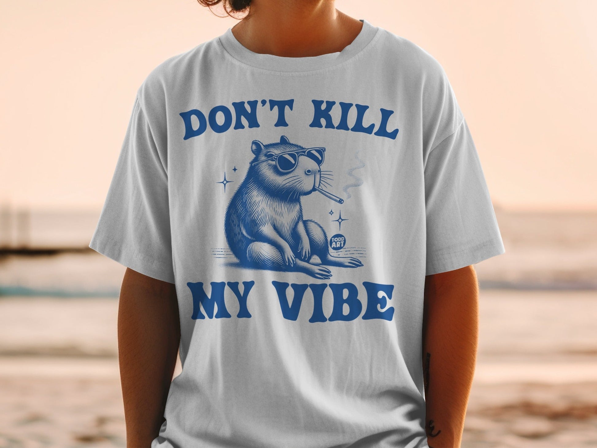 Don't Kill My Vibe Cool Rodent Graphic T-Shirt