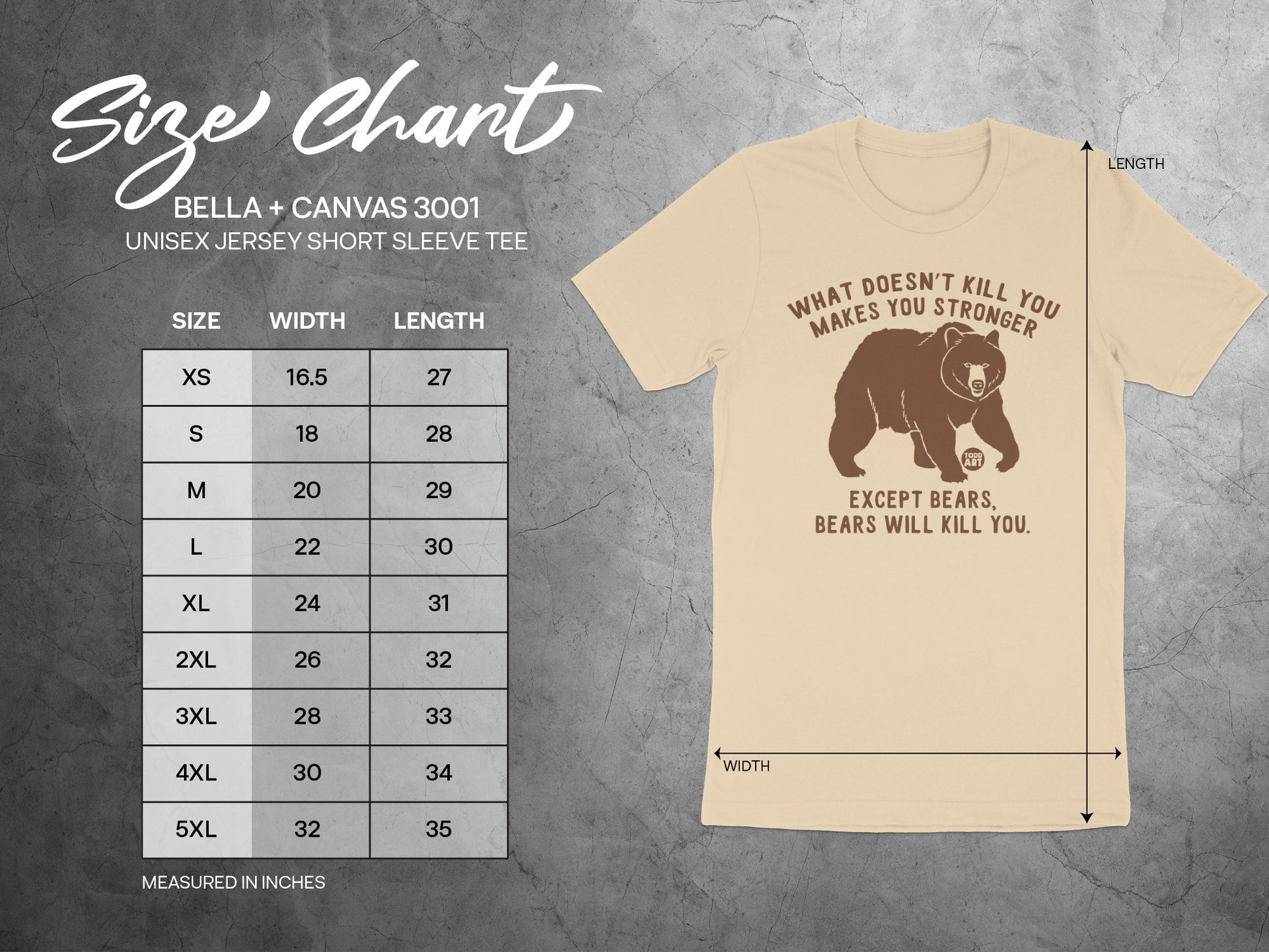 What Doesn't Kill You Except Bears Unisex Tee