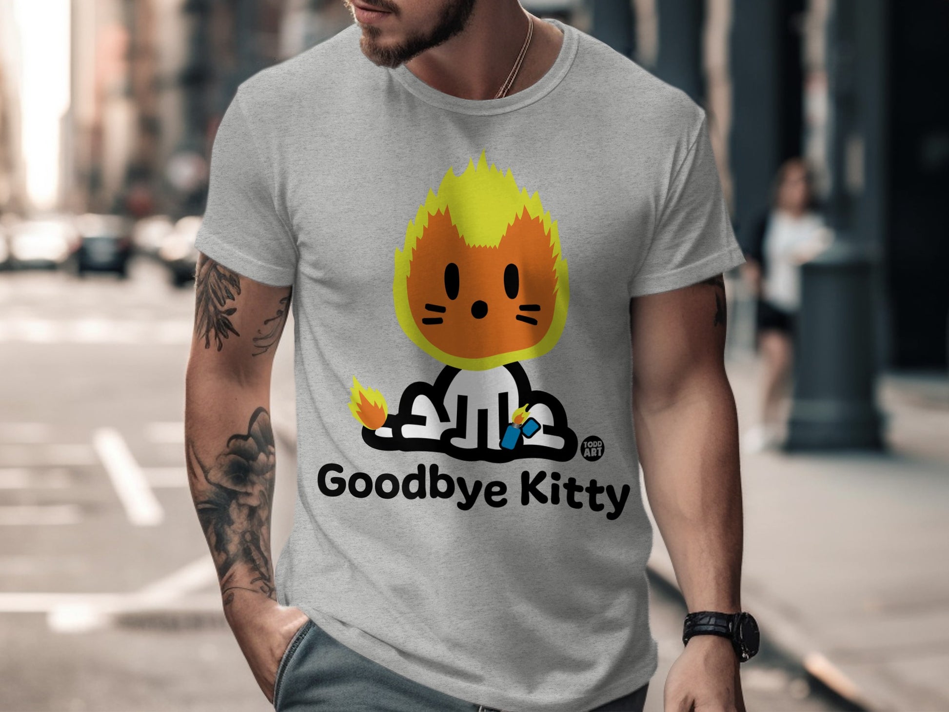 Goodbye Kitty Graphic Tee for Men or Women