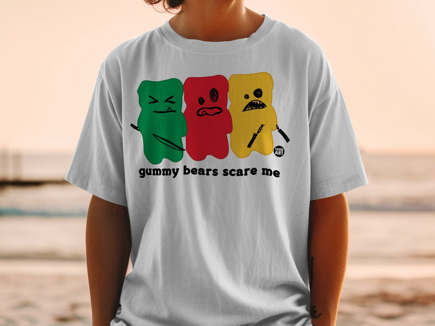 Gummy Bears Scare Me Funny Graphic T-Shirt