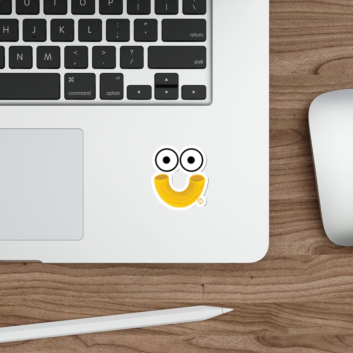Macaroni Noodle Big Eyes Face Cartoon Style Funny sticker