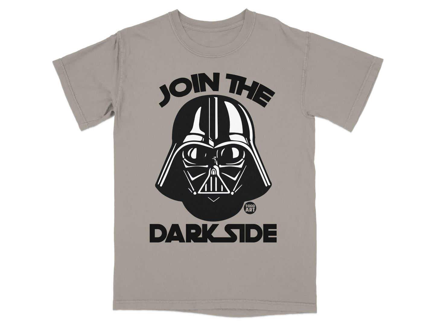 Darth Vader's helmet with "JOIN THE DARK SIDE" text.