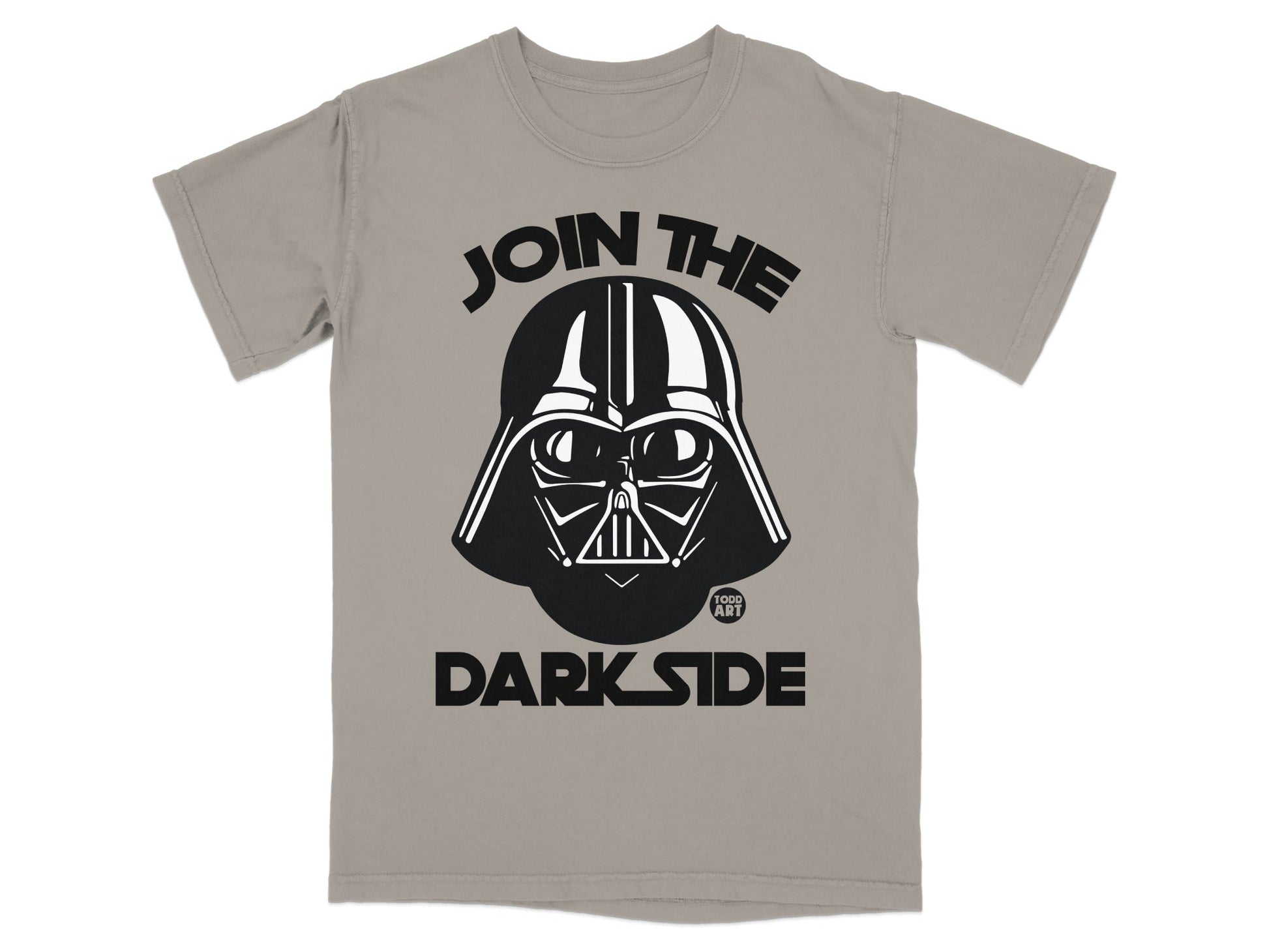 Darth Vader's helmet with "JOIN THE DARK SIDE" text.