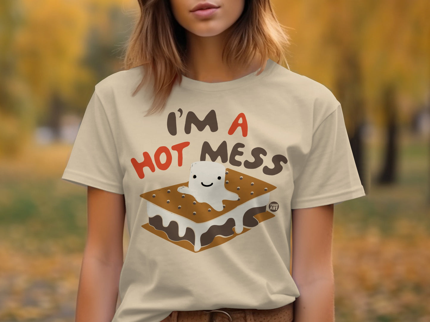 I'm A Hot Mess S'mores Graphic Tee for Casual Wear