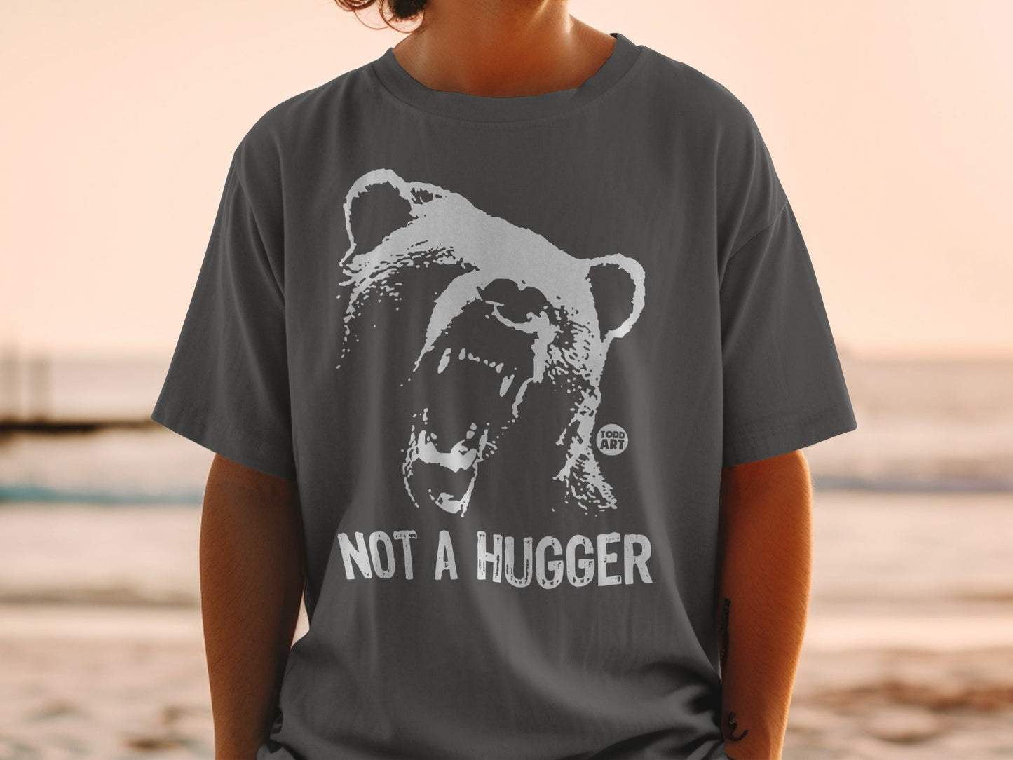 Fierce Bear Not a Hugger Graphic T-Shirt