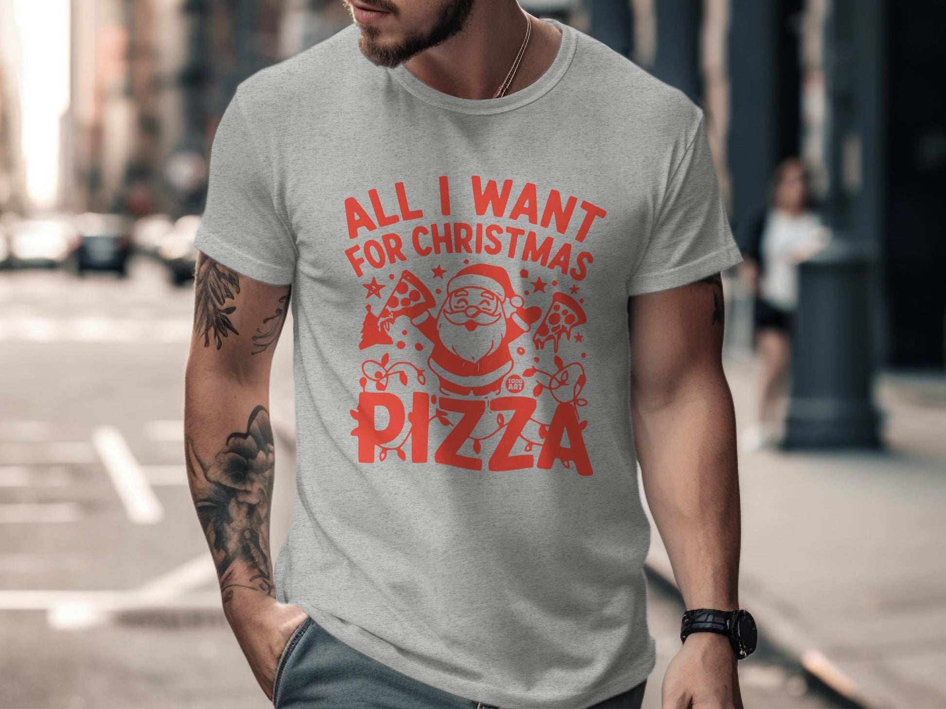 All I Want For Christmas Is Pizza T-shirt